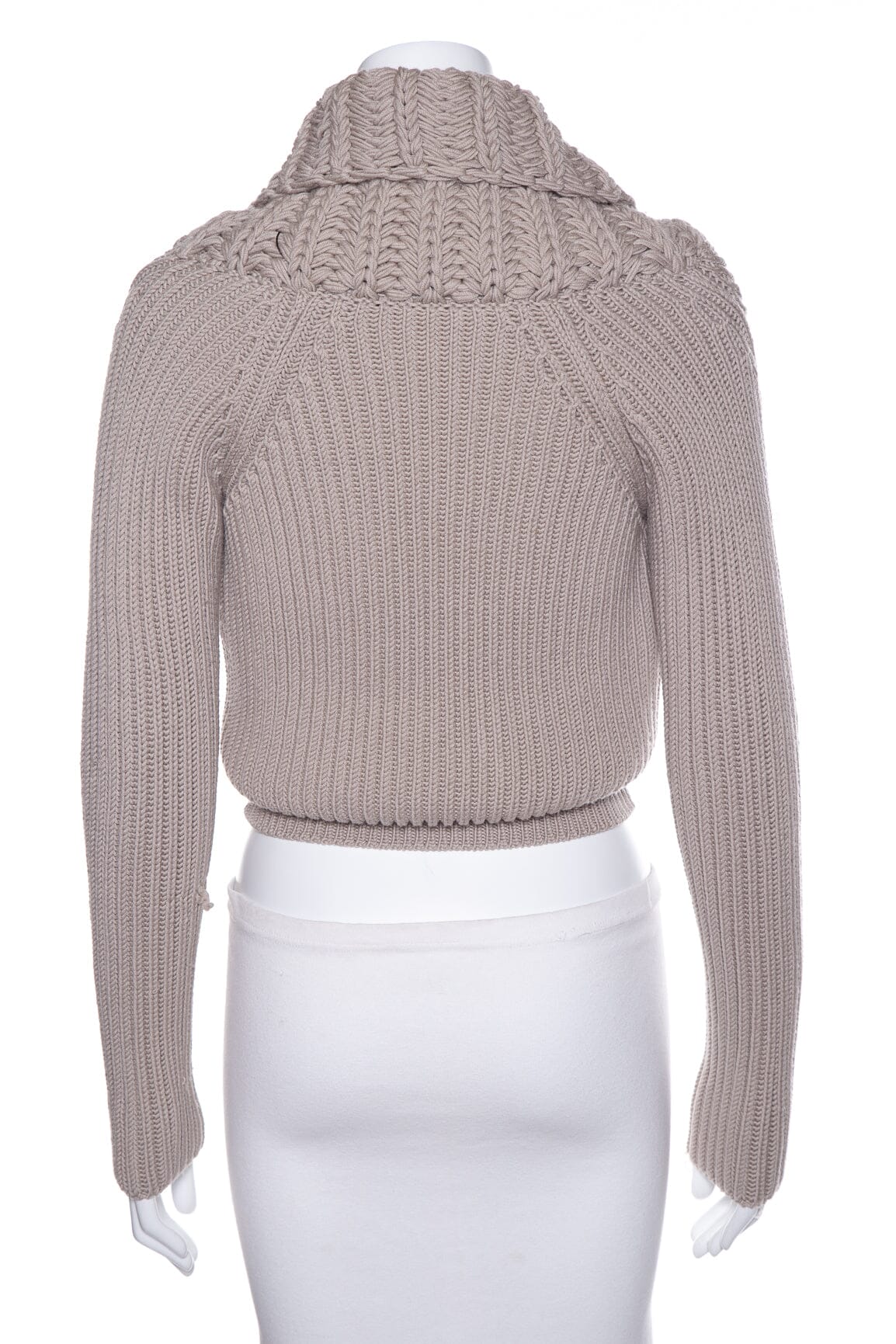Gucci Grey Thick Collar Fitted Sweater SZ S - Image 3