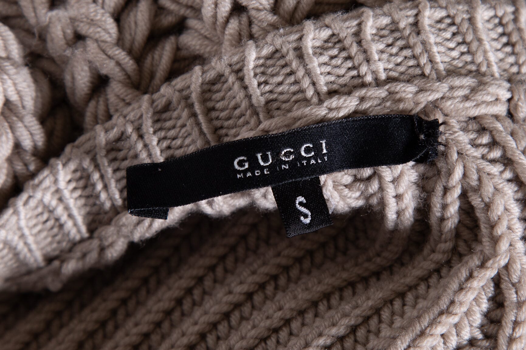 Gucci Grey Thick Collar Fitted Sweater SZ S - Image 5