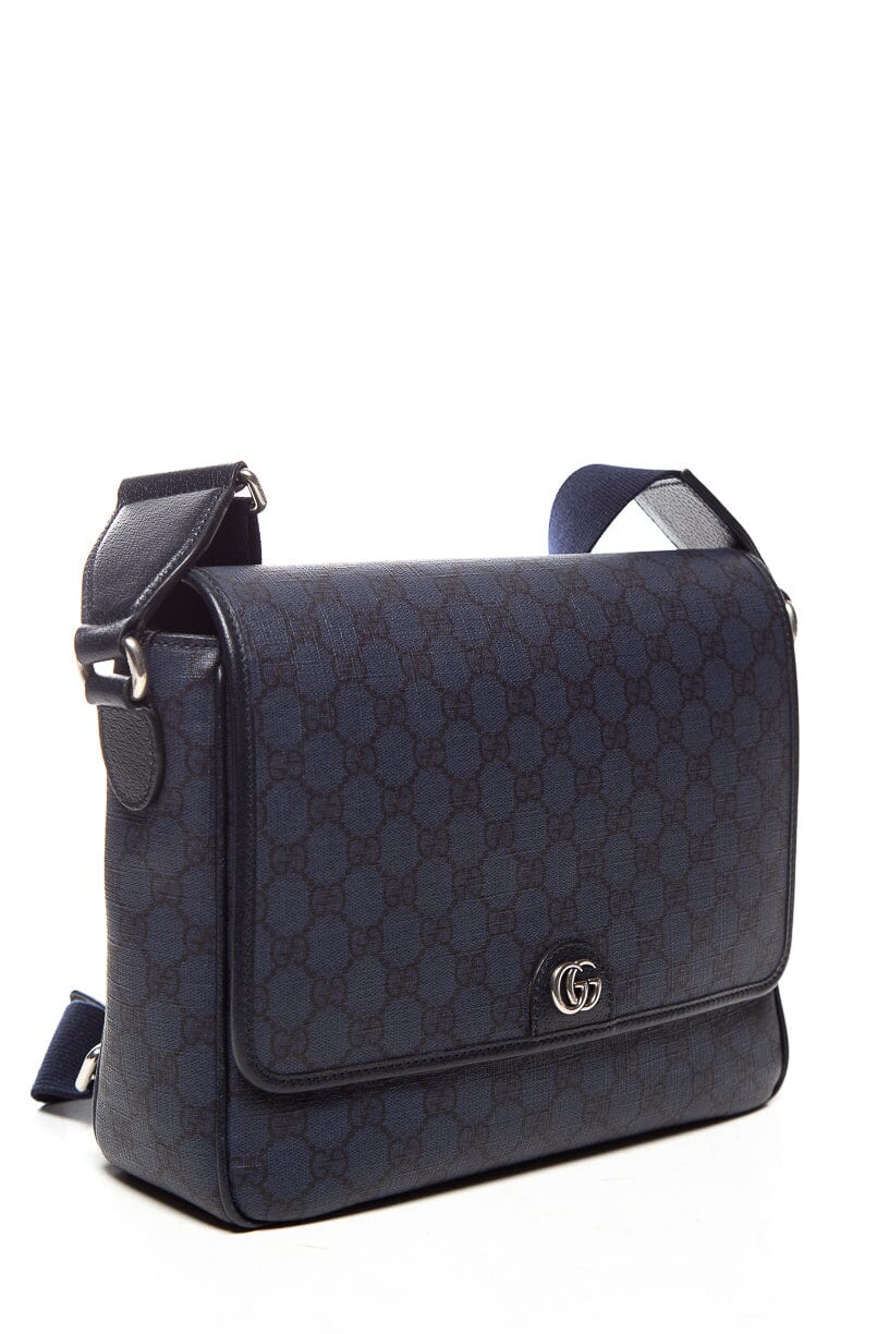 Gucci Navy Monogram Ophidia Messenger Bag - Image 3