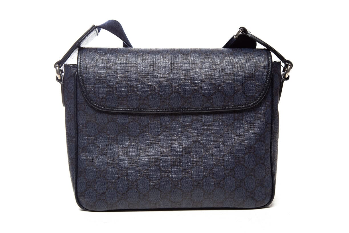Gucci Navy Monogram Ophidia Messenger Bag - Image 4