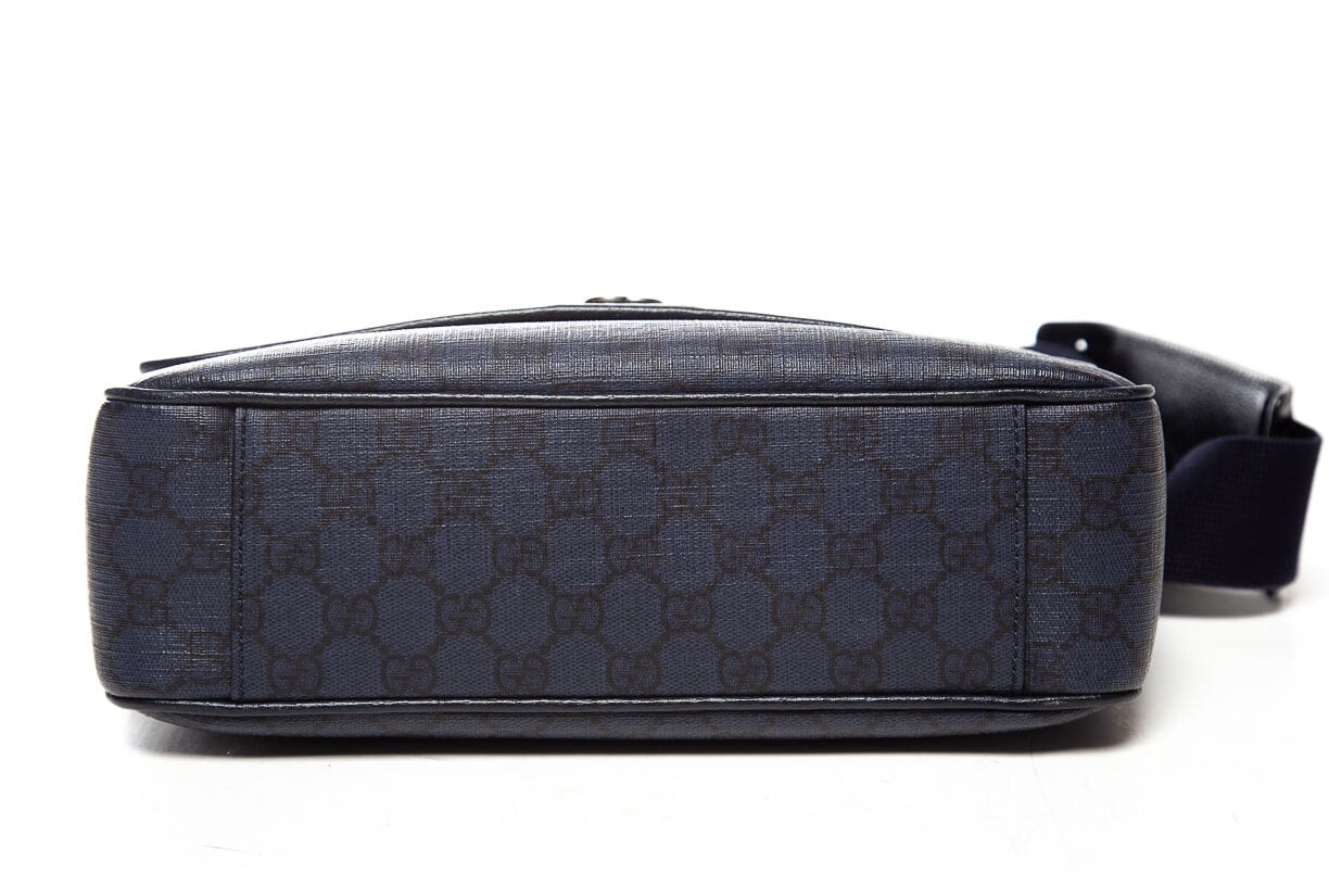 Gucci Navy Monogram Ophidia Messenger Bag - Image 5