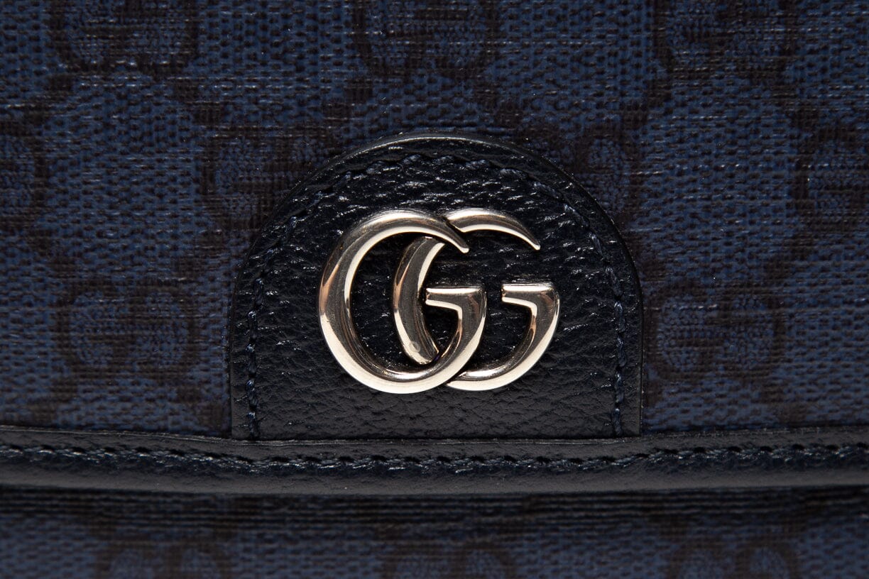 Gucci Navy Monogram Ophidia Messenger Bag - Image 6