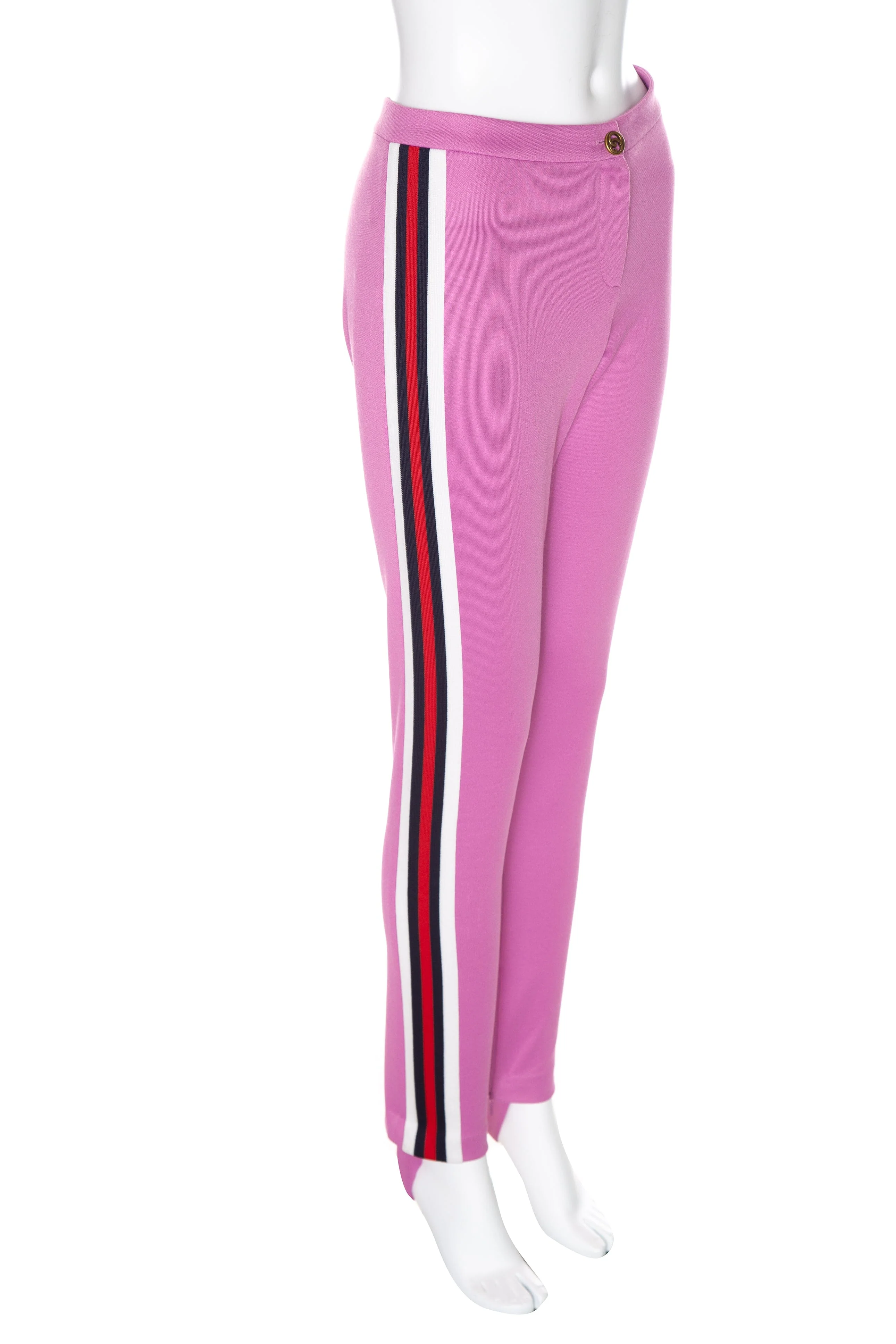 Gucci Purple Stripe Skinny Pants SZ L - Image 2