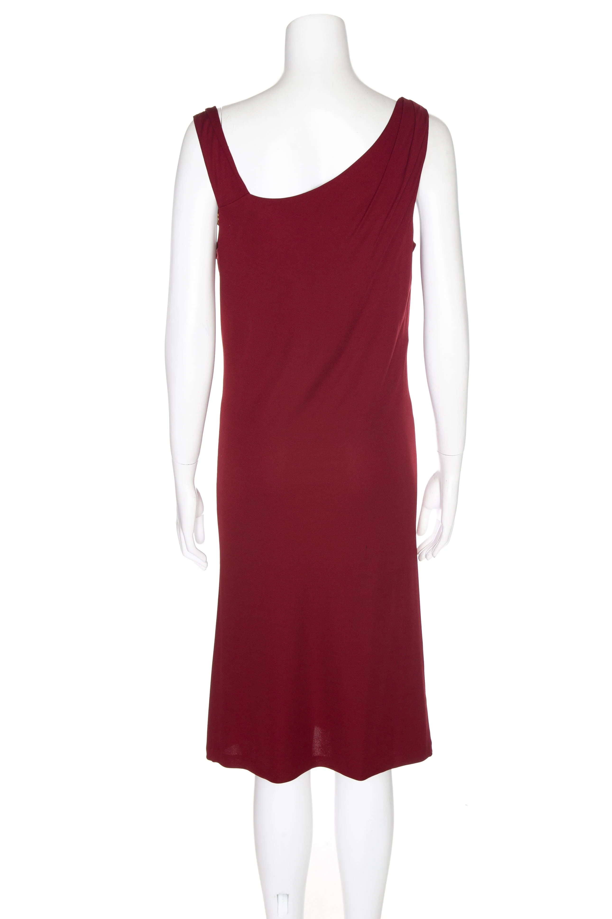 Gucci Red Cowl Neck Draped Mini Dress SZ L - Image 3