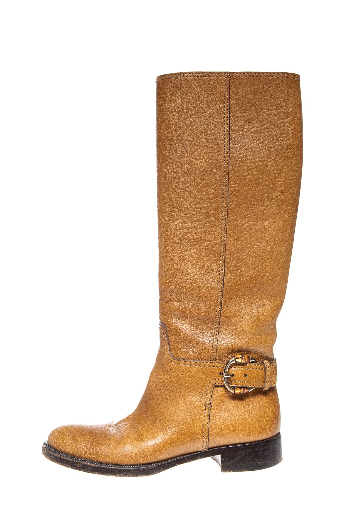 Gucci Tan Leather Riding Boots SZ 38