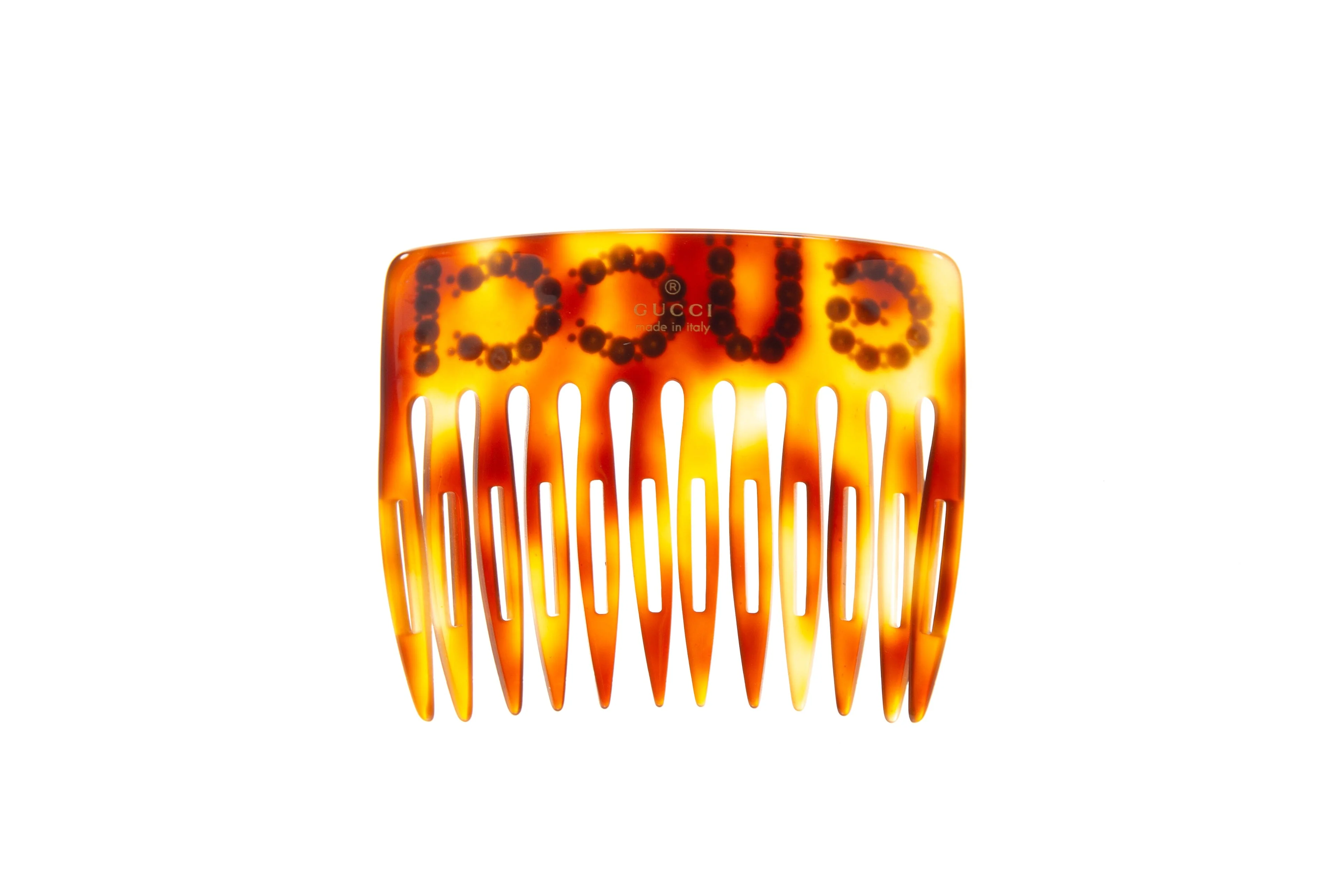 Gucci Tortoise Embellished Hair Comb - Image 3