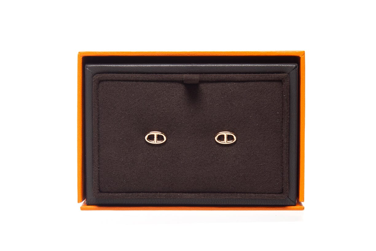 Hermès 18K Rose Gold Farandole Stud Earrings - Image 3