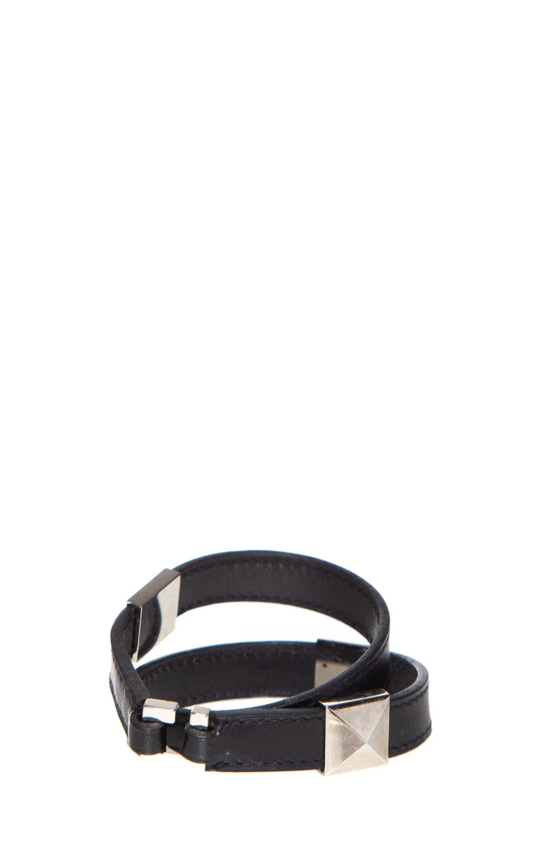 Hermès Black Leather Medor Double Tour Bracelet - Image 2