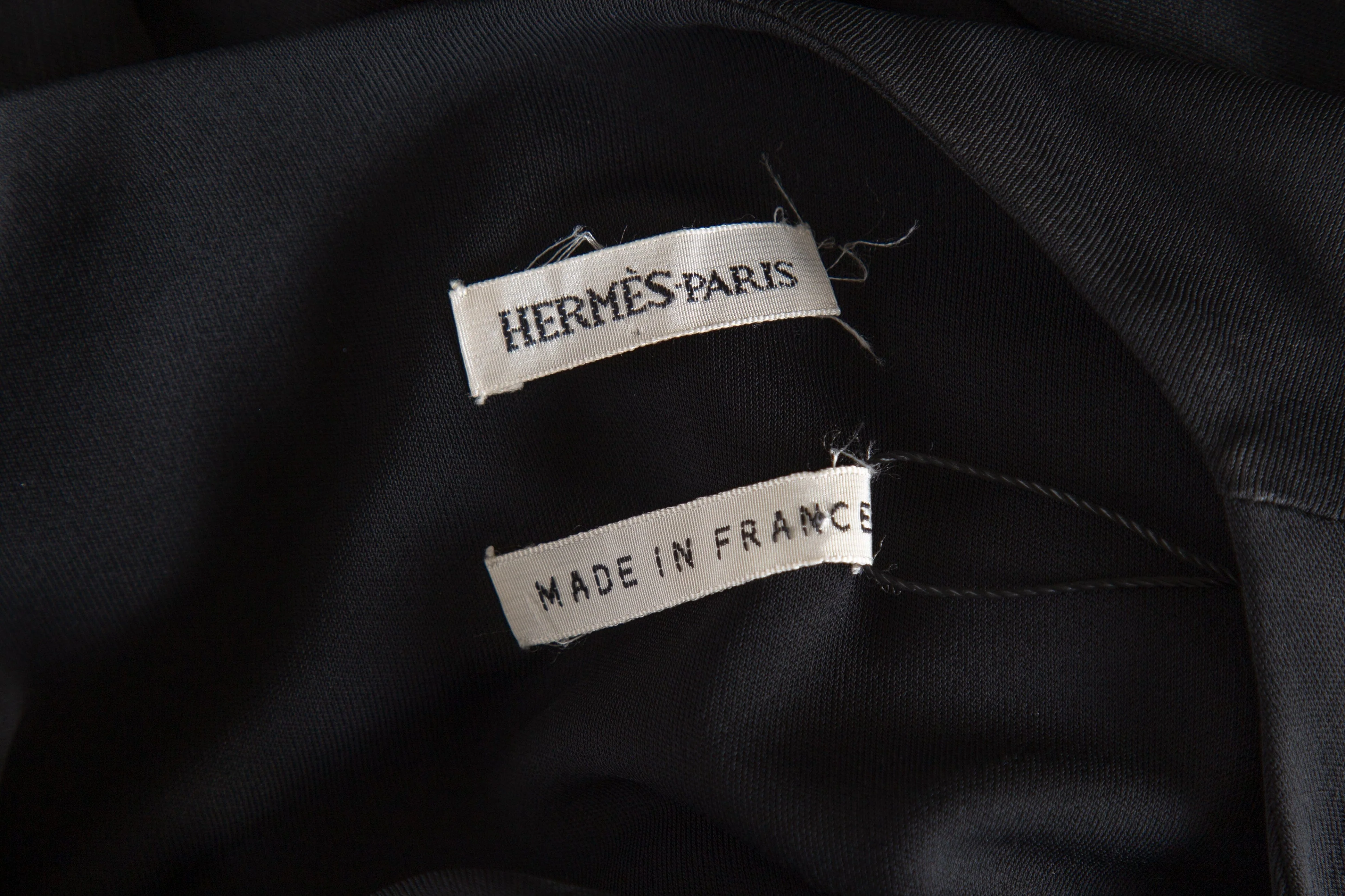 Hermès Black Wrap Sleeveless V-Neck Long Dress SZ 38 - Image 4