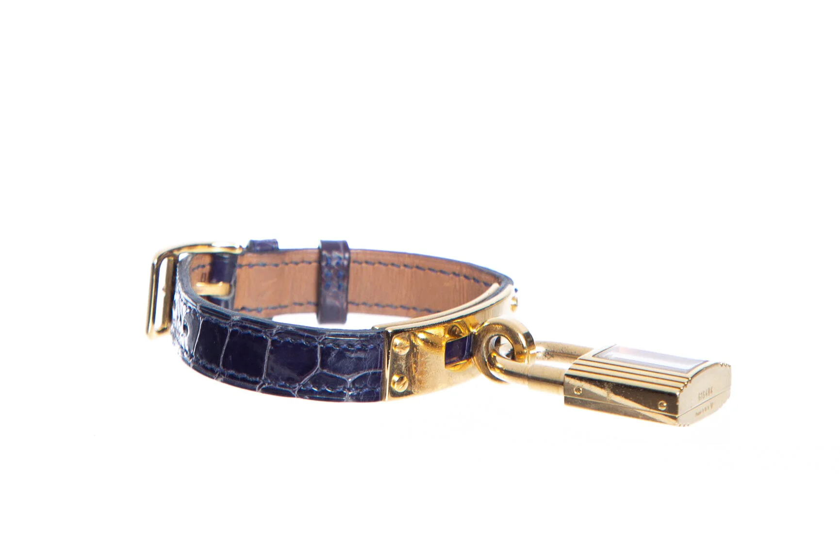 Hermès Blue Croc Kelly Watch - Image 3