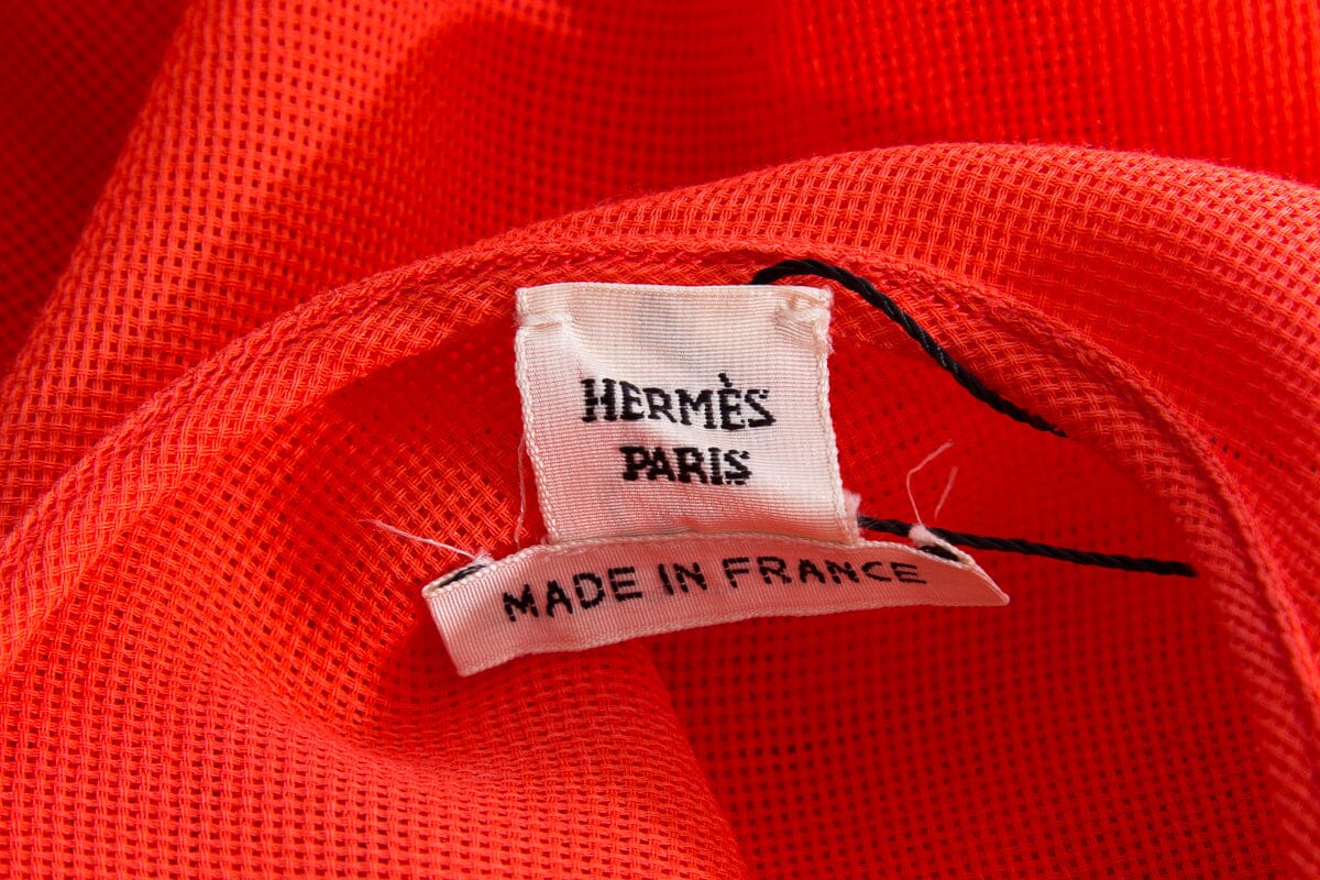 Hermès Coral Short Sleeve Full Mesh Blouse SZ S - Image 4
