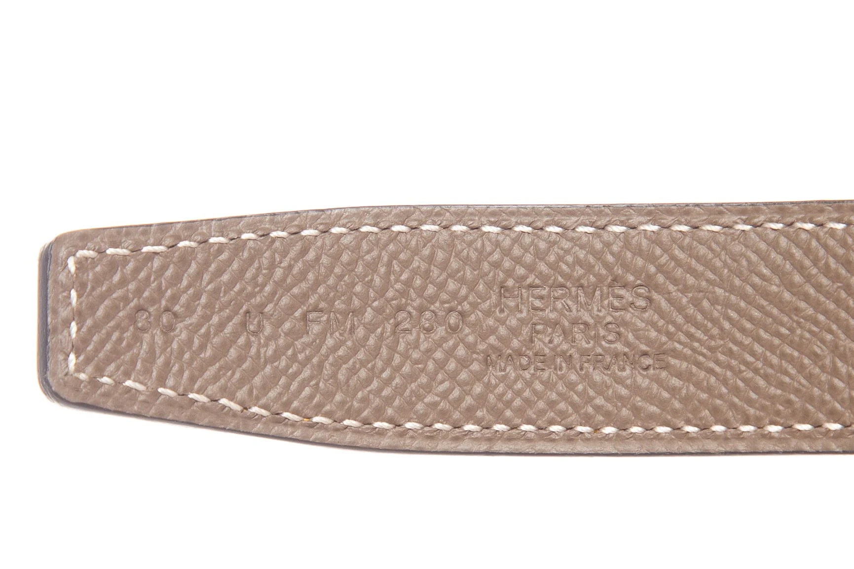 Hermès Grey and Yellow Reversible Leather Belt SZ 80/31 - Image 4