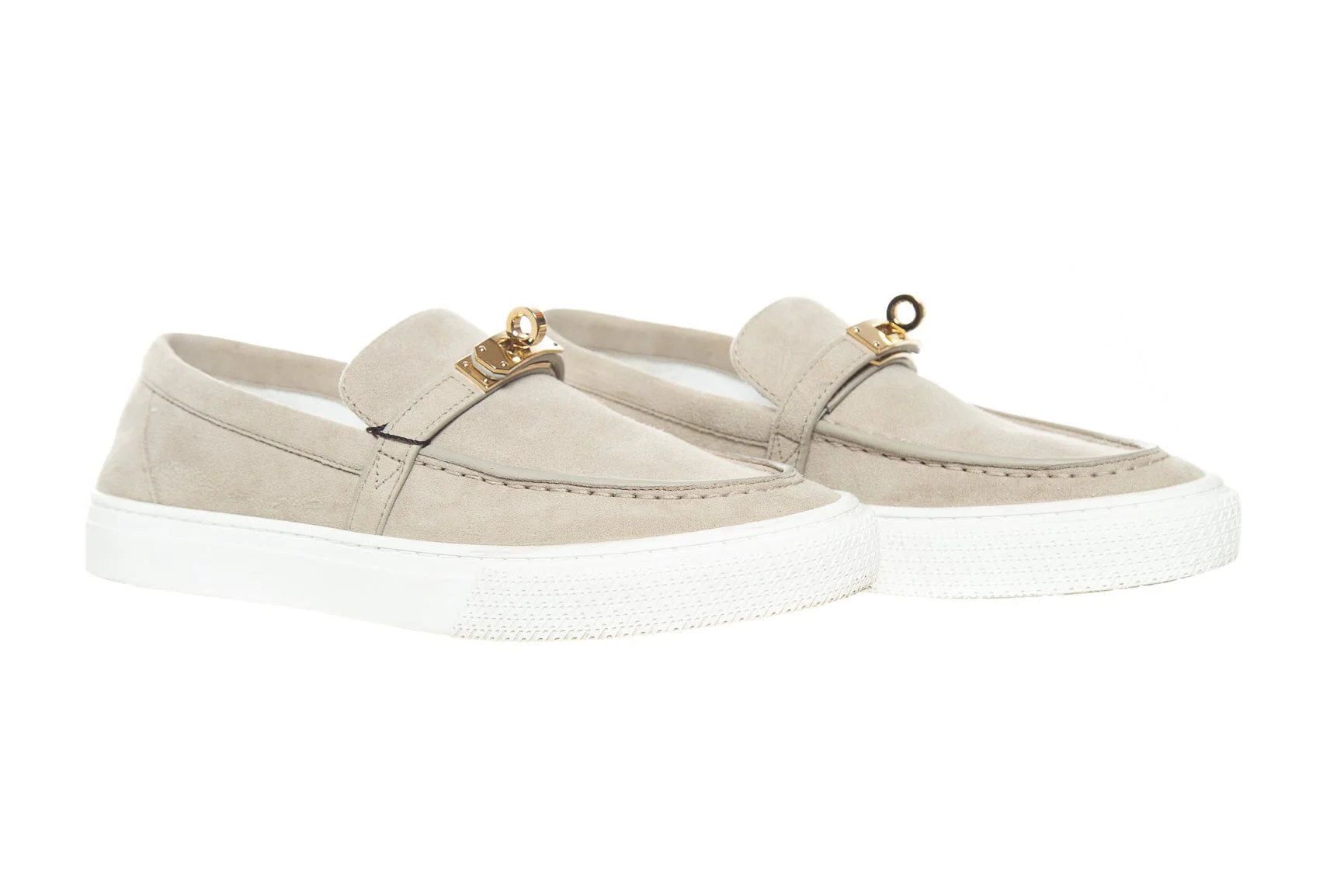 Hermès Grey Suede Game Kelly Sneakers SZ 35 - Image 3