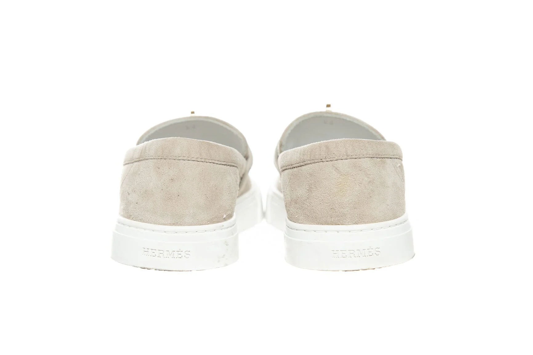 Hermès Grey Suede Game Kelly Sneakers SZ 35 - Image 4