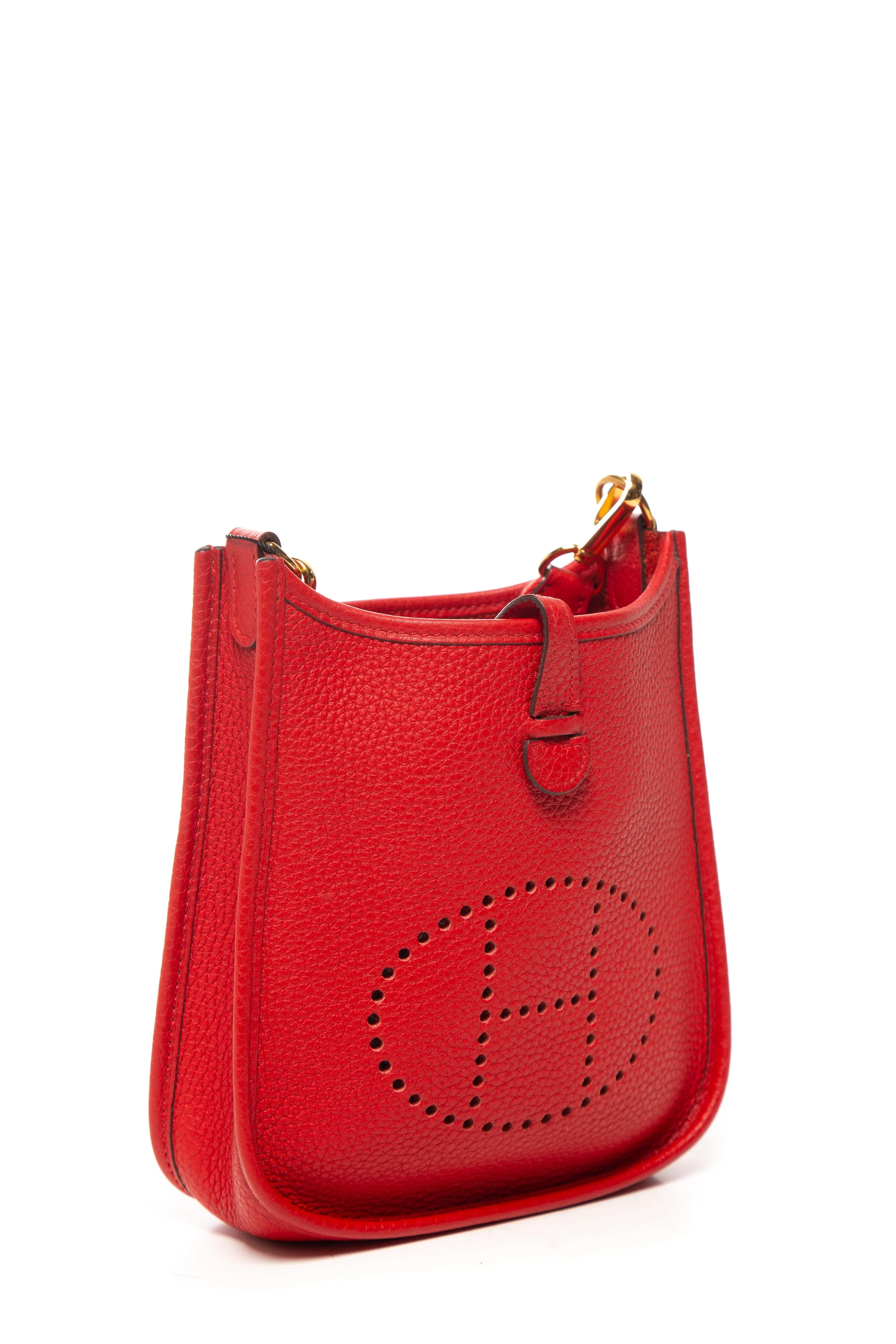 Hermès Red Leather Evelyn TPM Cross-Body - Image 3