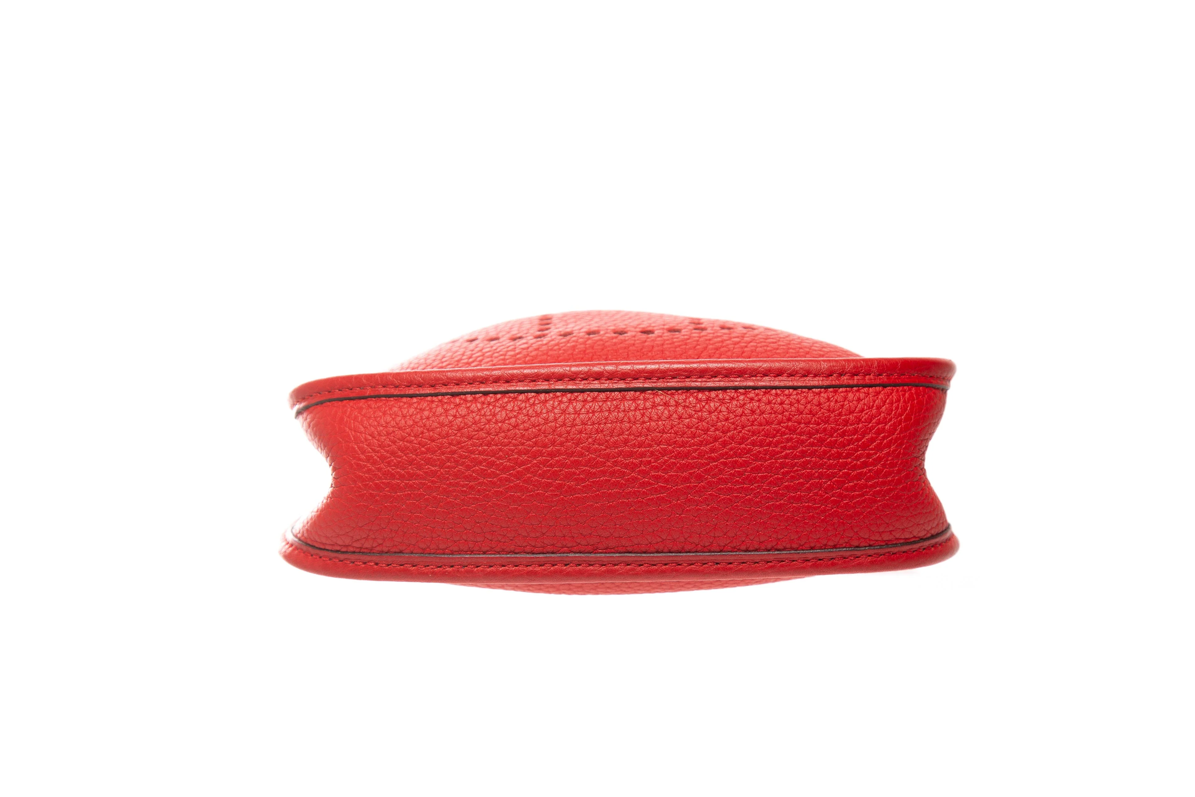 Hermès Red Leather Evelyn TPM Cross-Body - Image 5
