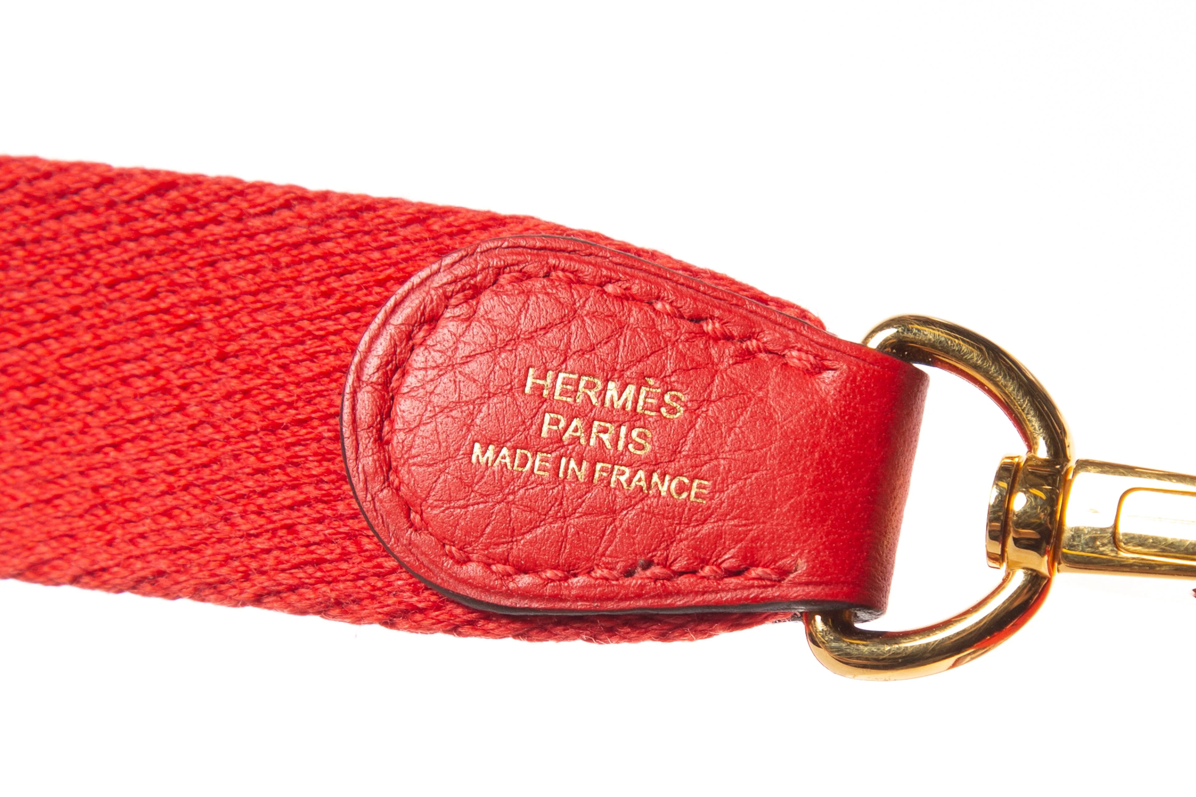 Hermès Red Leather Evelyn TPM Cross-Body - Image 8