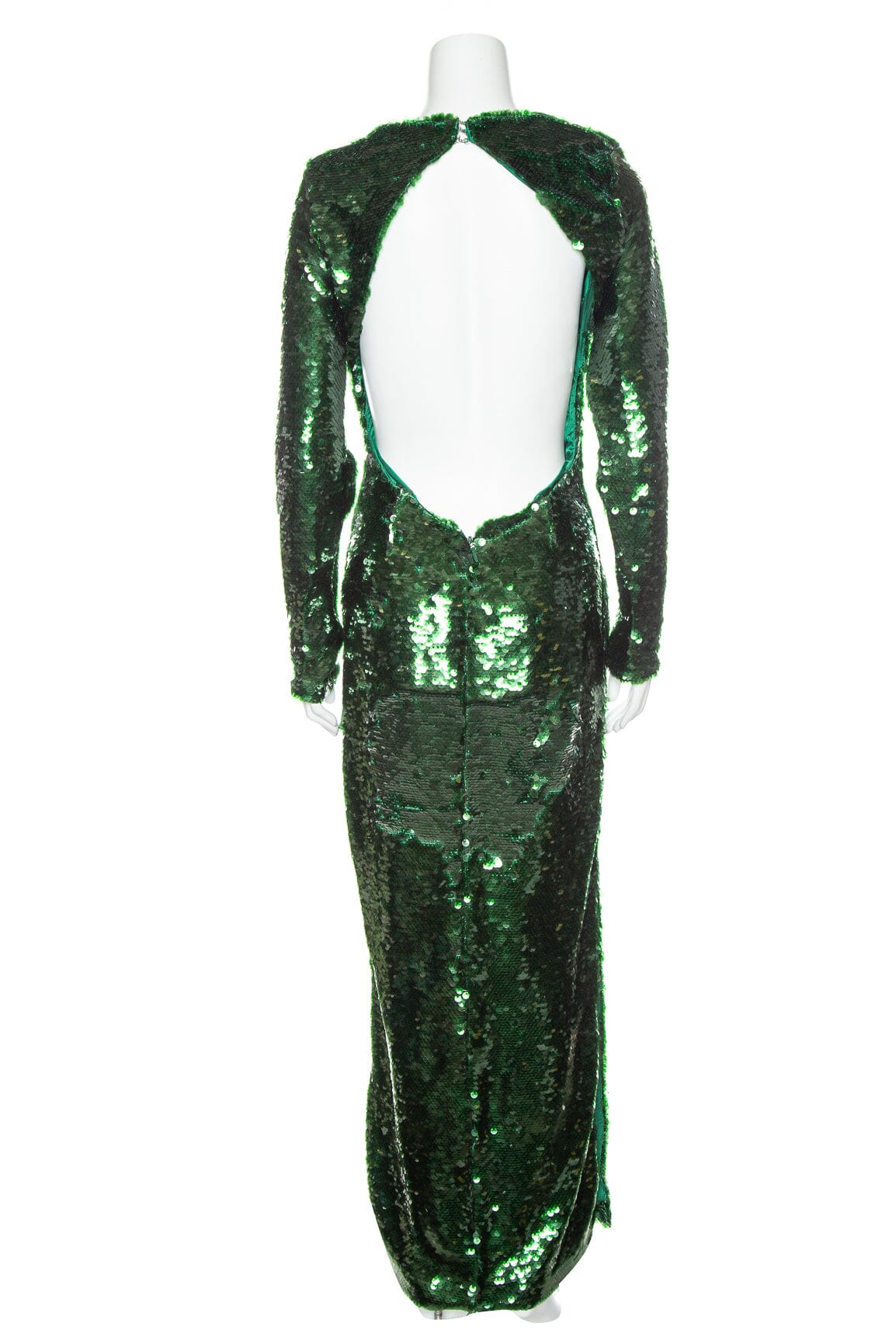 House Of CB Green Fully Sequin Long Sleeve Dress SZ S - Image 3