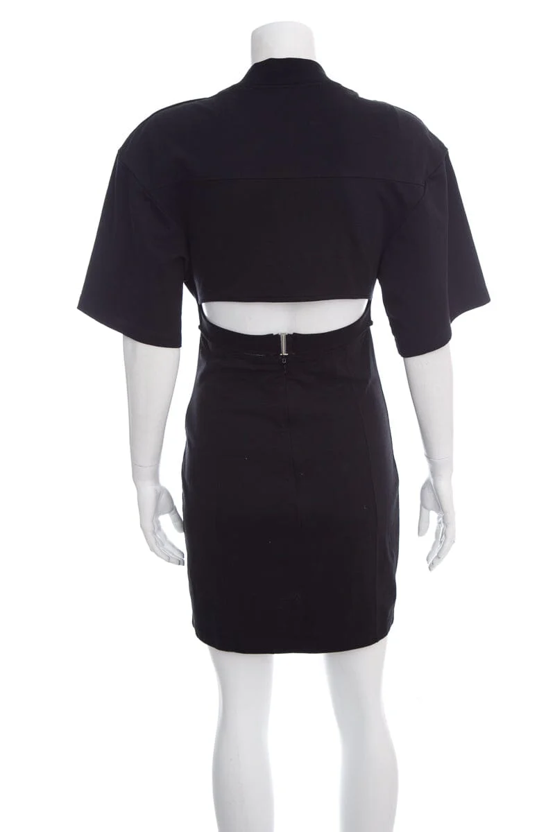 Jacquemus Black Cotton Fitted T-Shirt Mini Dress SZ S - Image 3