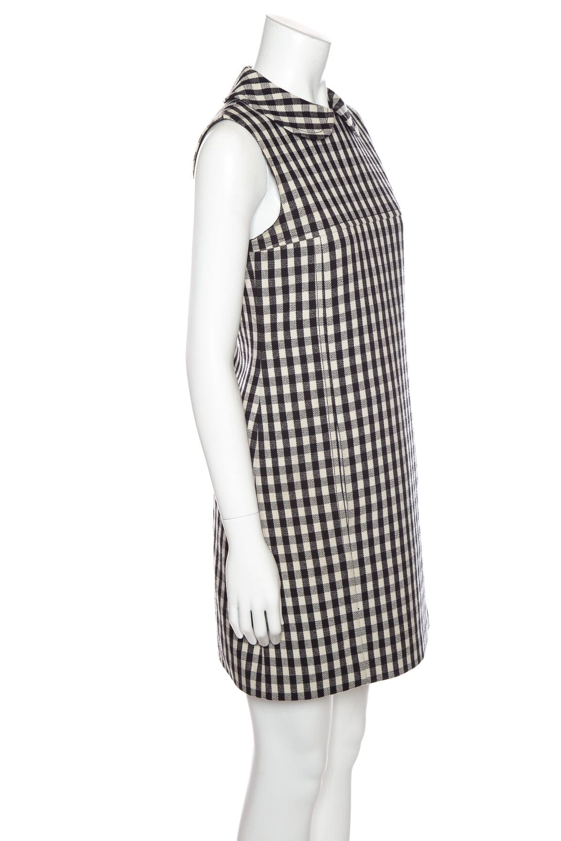 Jil Sander Black and White Check Print Mini Dress SZ 34 - Image 2