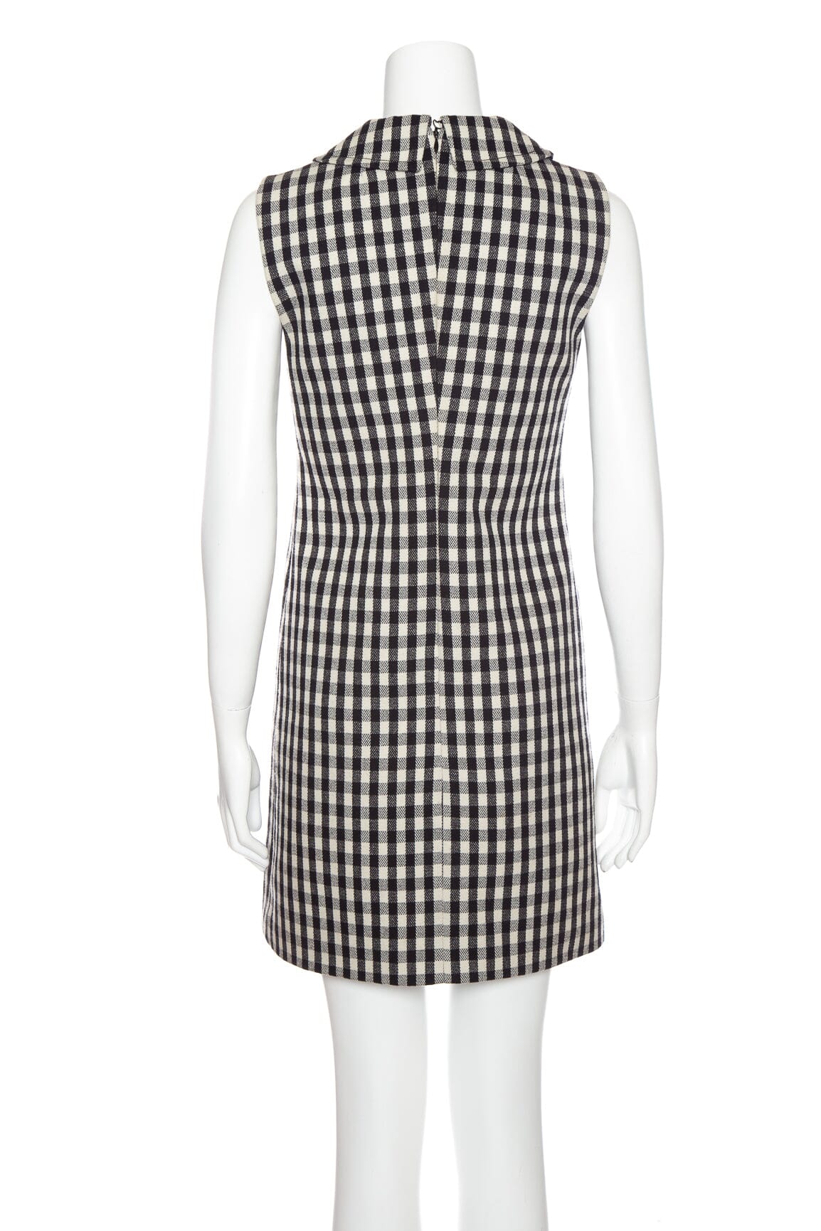 Jil Sander Black and White Check Print Mini Dress SZ 34 - Image 3