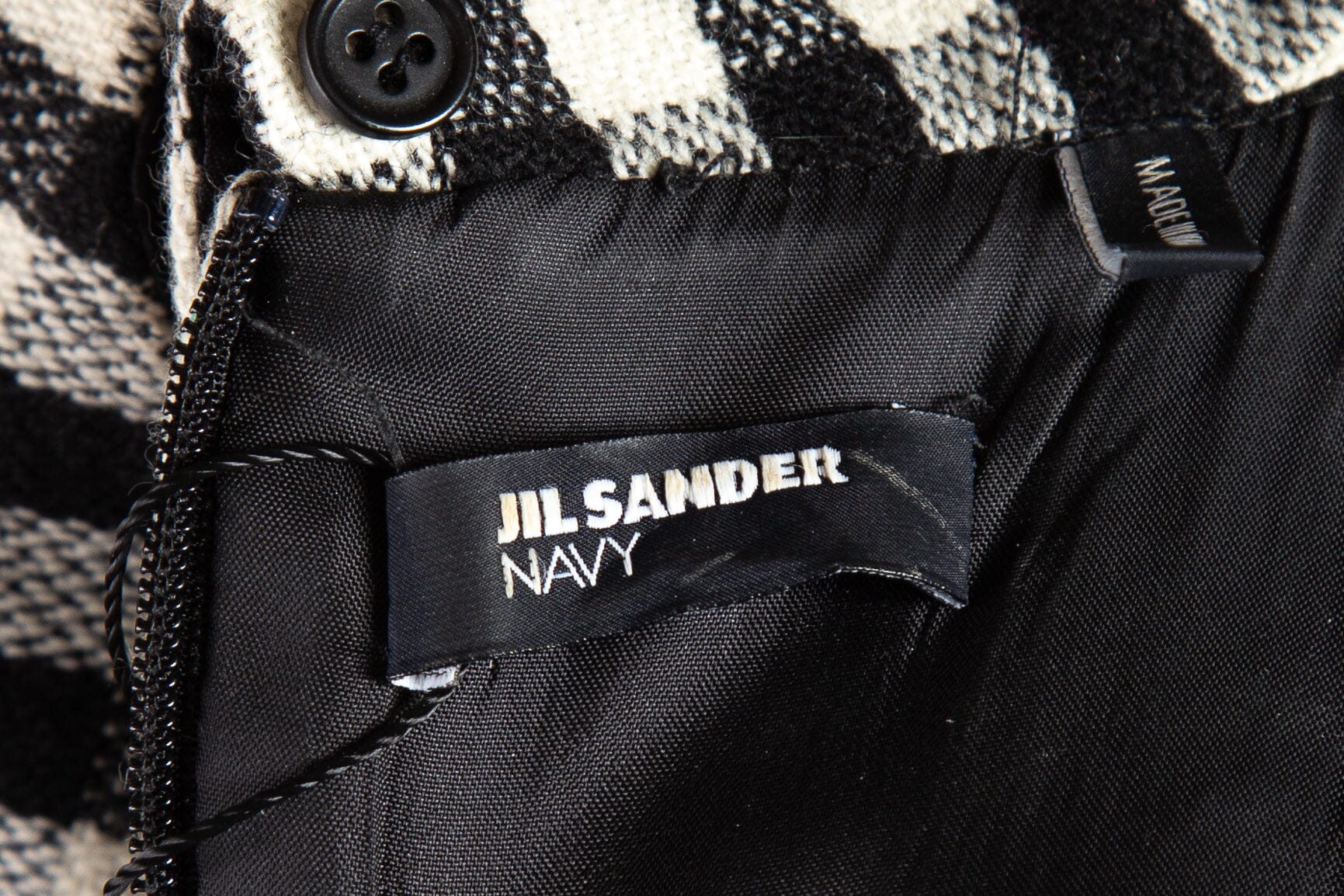 Jil Sander Black and White Check Print Mini Dress SZ 34 - Image 4