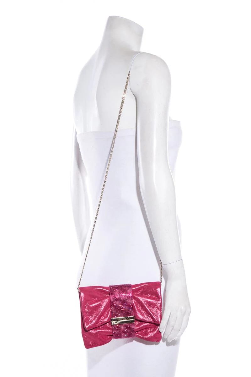 Jimmy Choo Pink Crystal Detail Handbag - Image 2