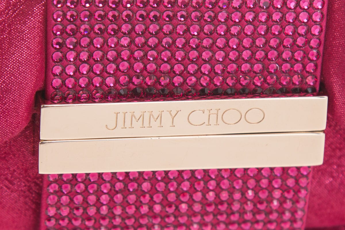 Jimmy Choo Pink Crystal Detail Handbag - Image 6