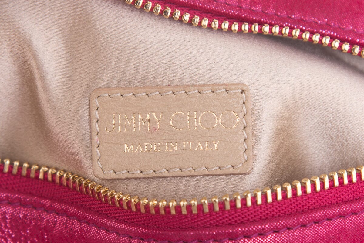 Jimmy Choo Pink Crystal Detail Handbag - Image 8
