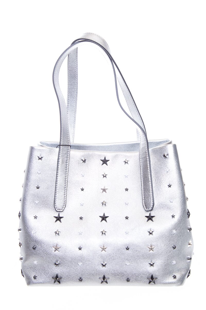 Jimmy Choo Silver Leather Handbag - Image 3