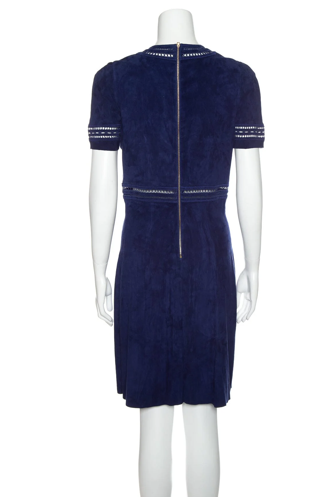 Jitrois Blue Suede Laser Cut Dress SZ 40 NWT - Image 3
