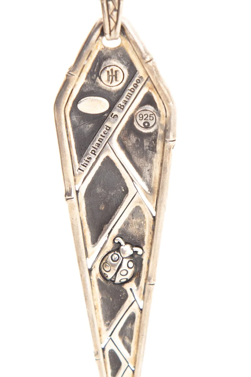 John Hardy Silver Abstract Chain Necklace - Image 4