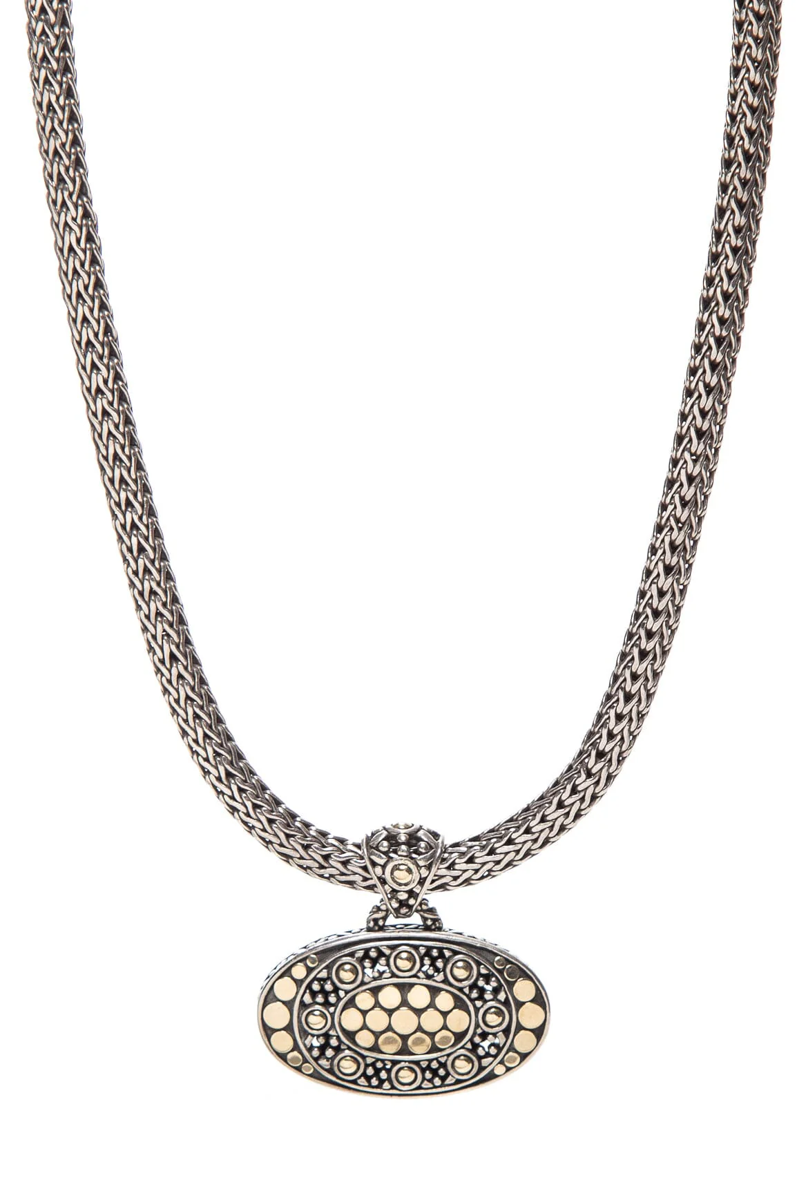 John Hardy Silver and 18K Yellow Gold Chain Necklace