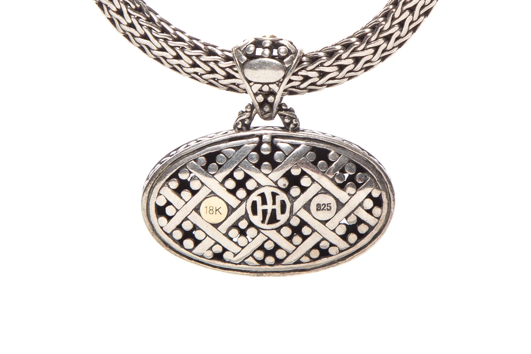 John Hardy Silver and 18K Yellow Gold Chain Necklace - Image 3