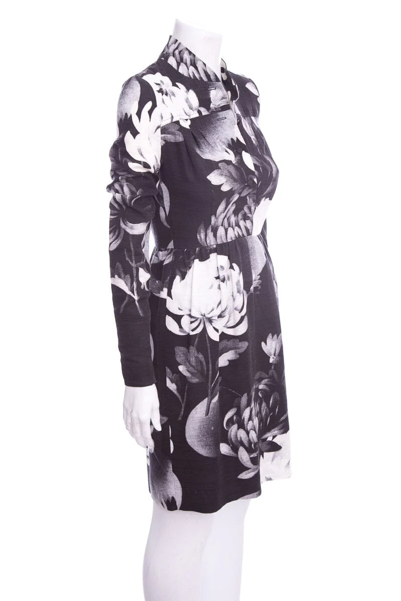 Johnathan Saunders Black & White Floral Dress SZ 34 - Image 2