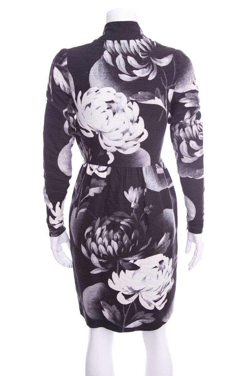 Johnathan Saunders Black & White Floral Dress SZ 34 - Image 3