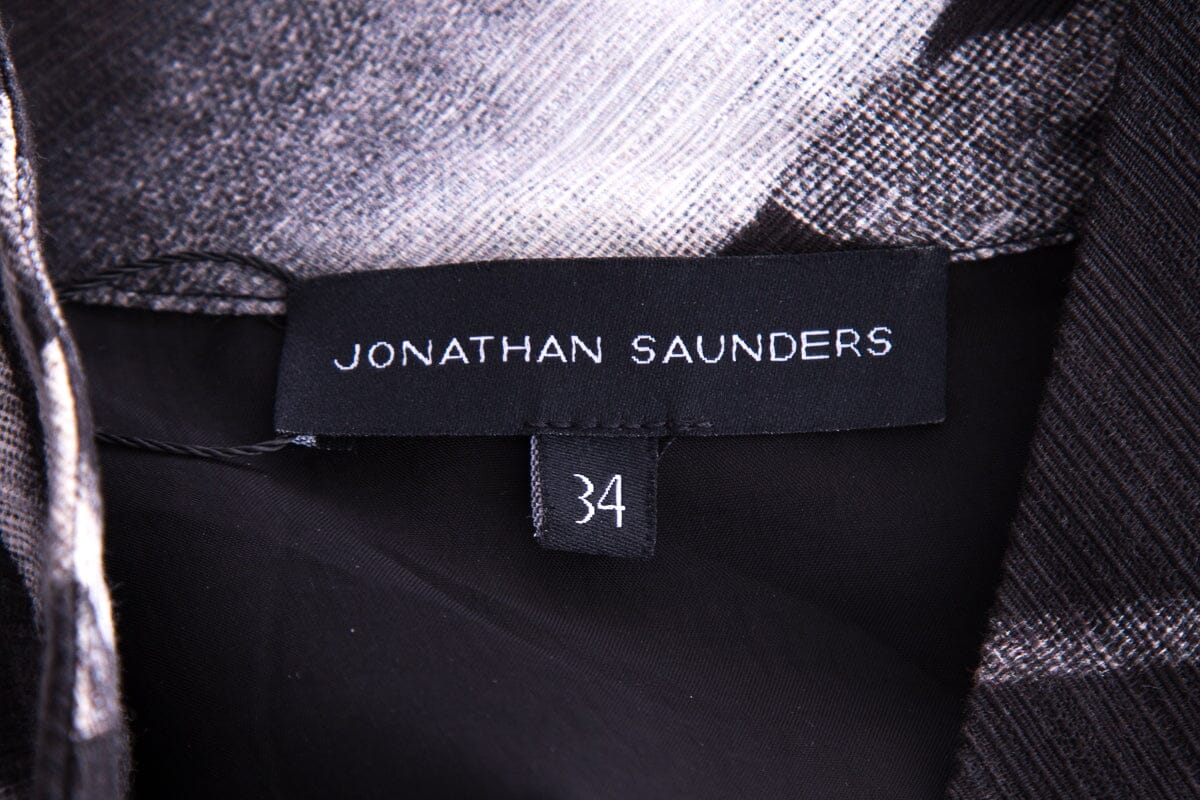 Johnathan Saunders Black & White Floral Dress SZ 34 - Image 4