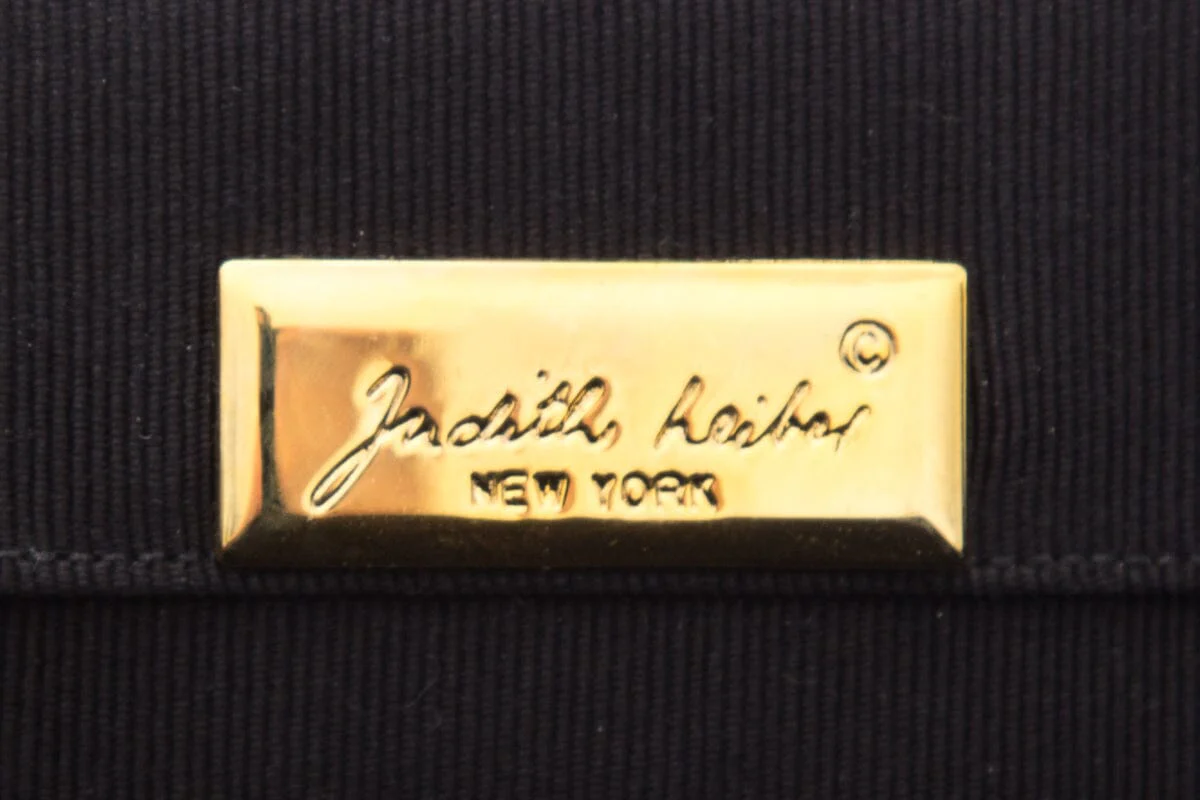 Judith Leiber Black Suede Handbag - Image 7