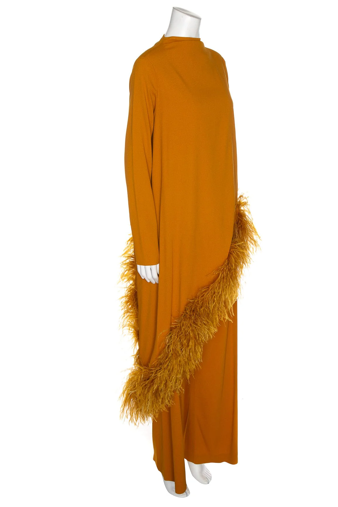 La Pointe Mustard Feather Detail Top and Wide Leg Pant Set SZ XS/6 NWT - Image 2