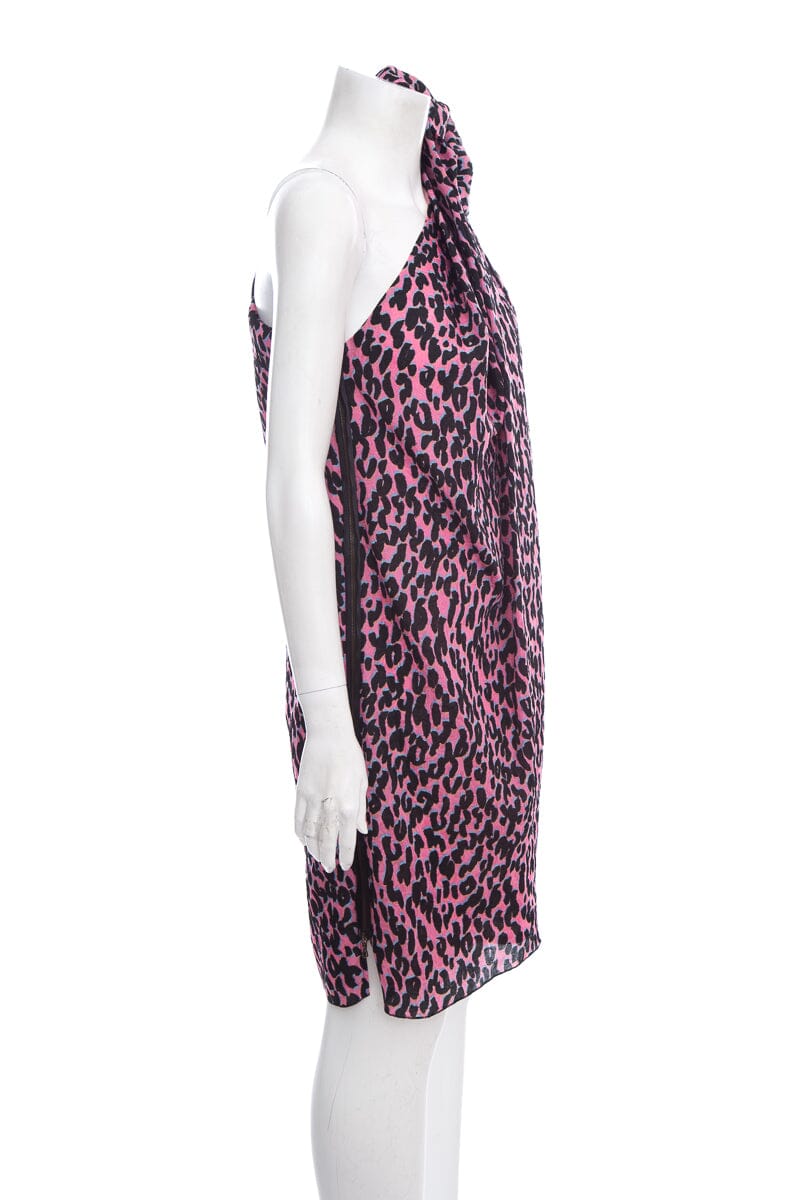 Lanvin Pink & Black Leopard Dress SZ 36 - Image 2