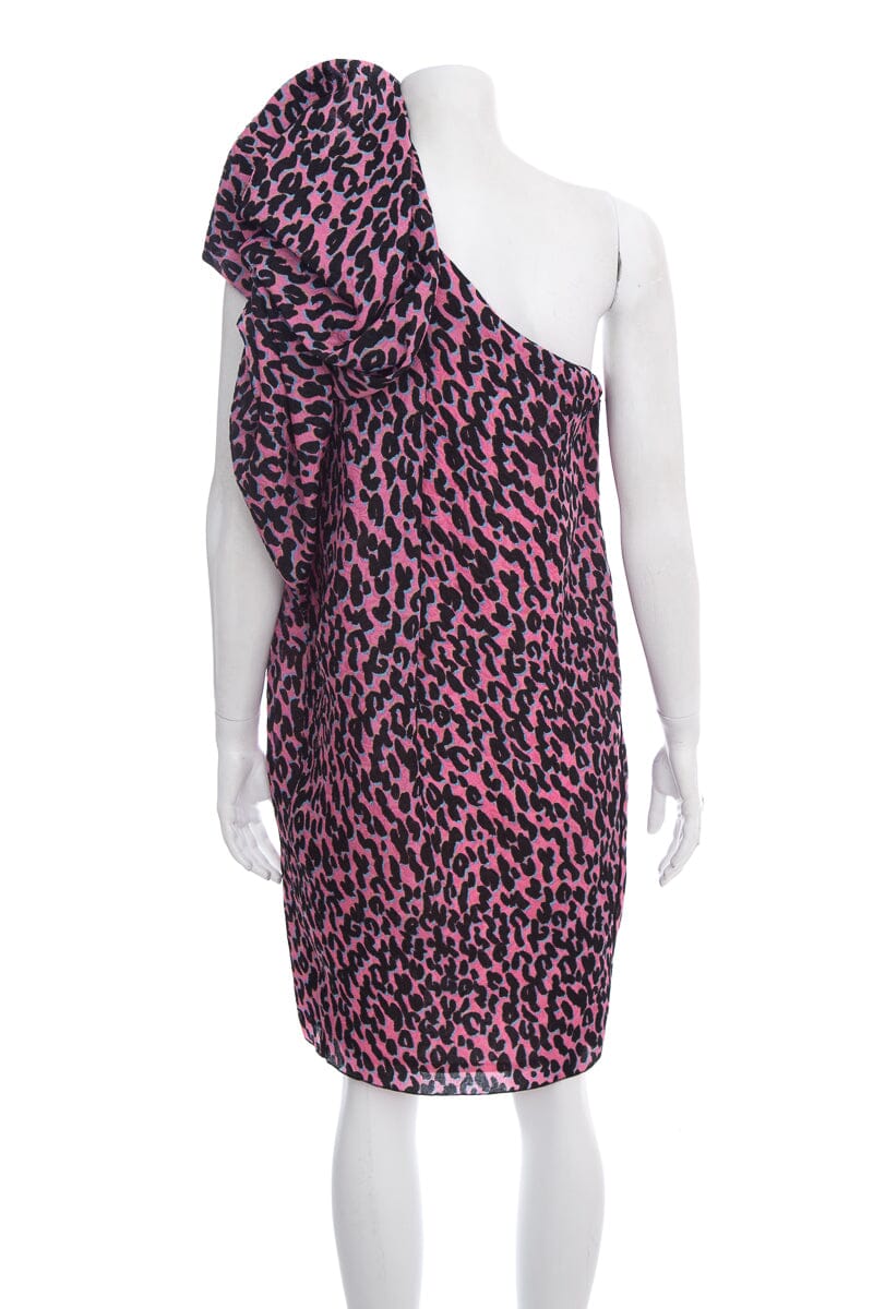 Lanvin Pink & Black Leopard Dress SZ 36 - Image 3