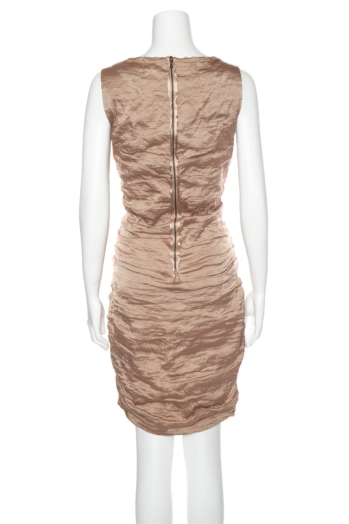 Lanvin Rose Gold Wrinkle Effect Mini SZ 44 - Image 3