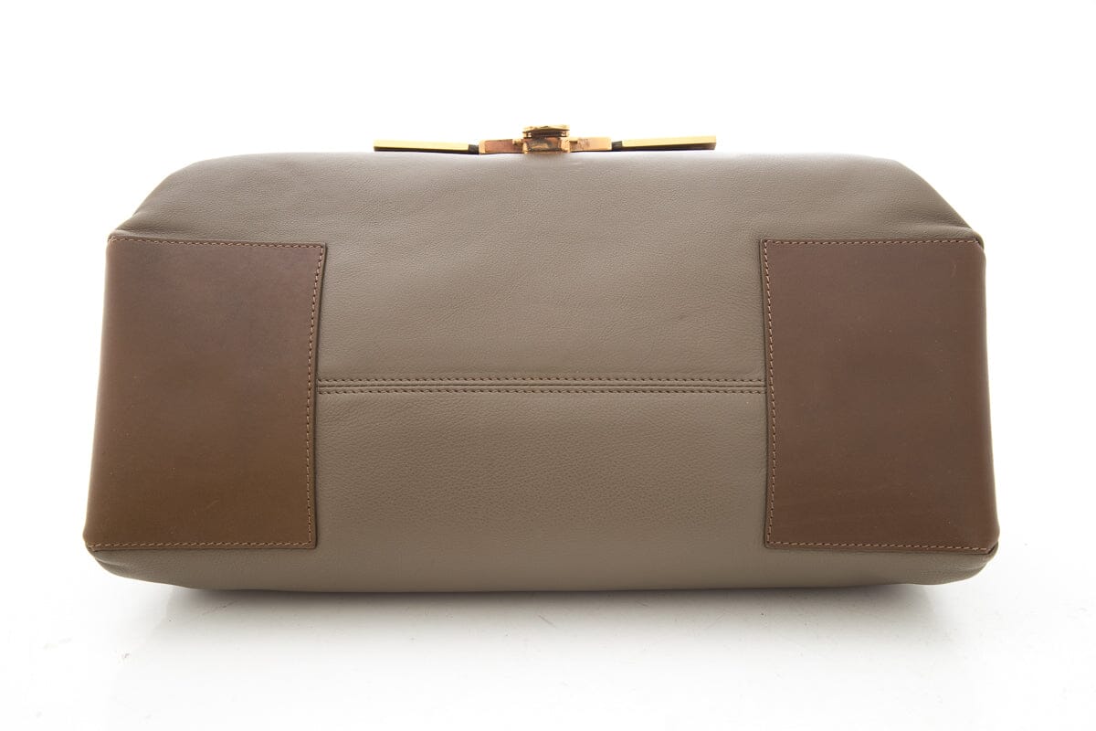 Lavin Paris Brown & Grey Leather Shoulder Bag - Image 5