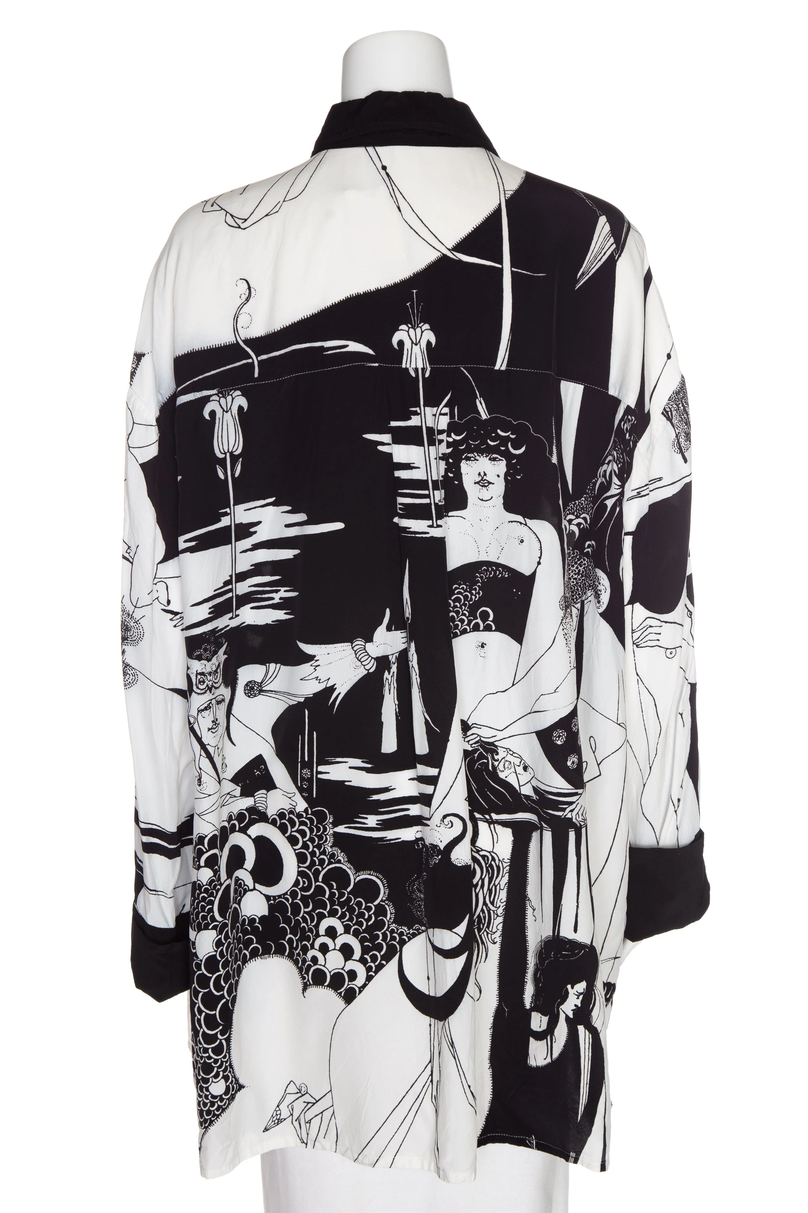 Loewe Black and White Salome Oversized Button Up Shirt SZ 36 - Image 3