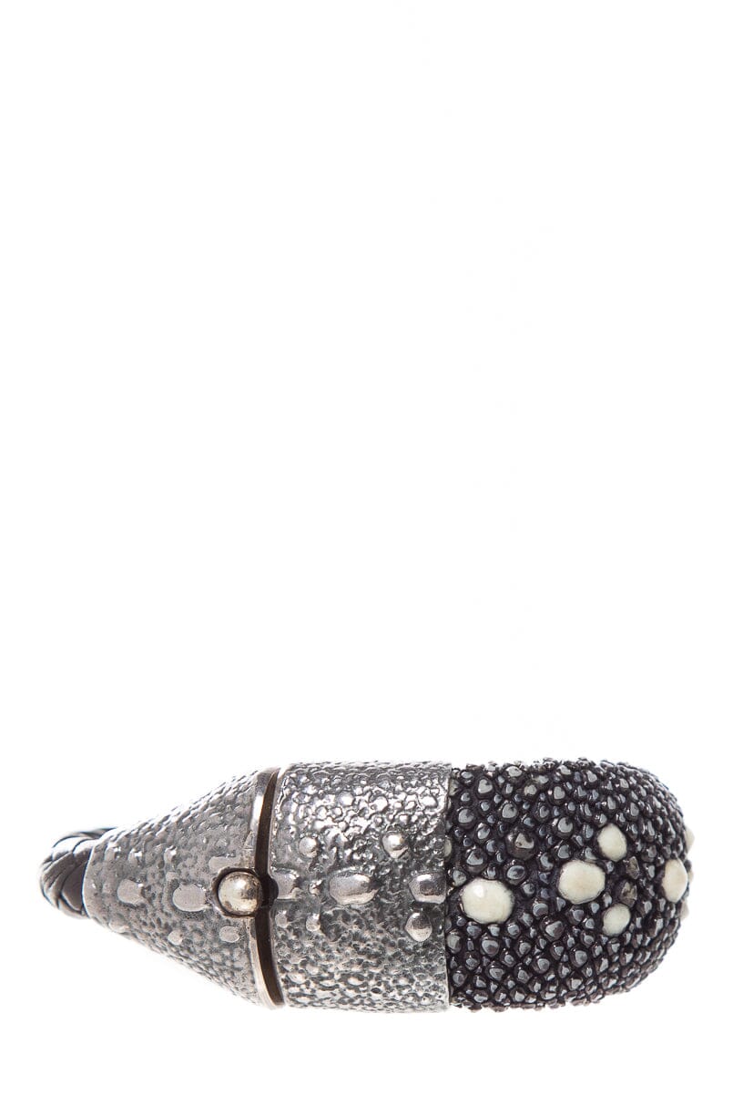 Lou Guerin Black Stingray and Sterling Silver Bracelet