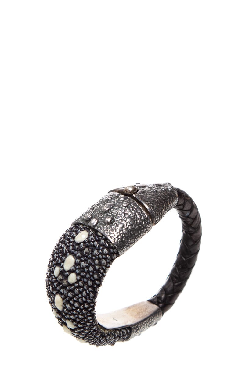 Lou Guerin Black Stingray and Sterling Silver Bracelet - Image 2