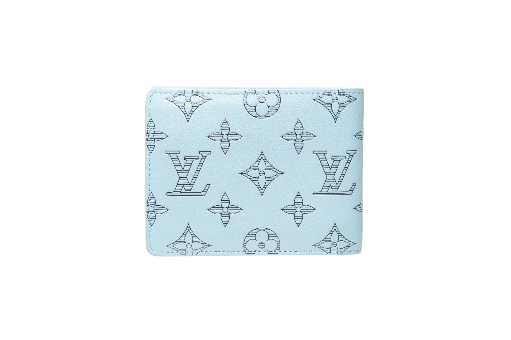Louis Vuitton Blue Monogram Leather Multiple Wallet G65 - Image 3