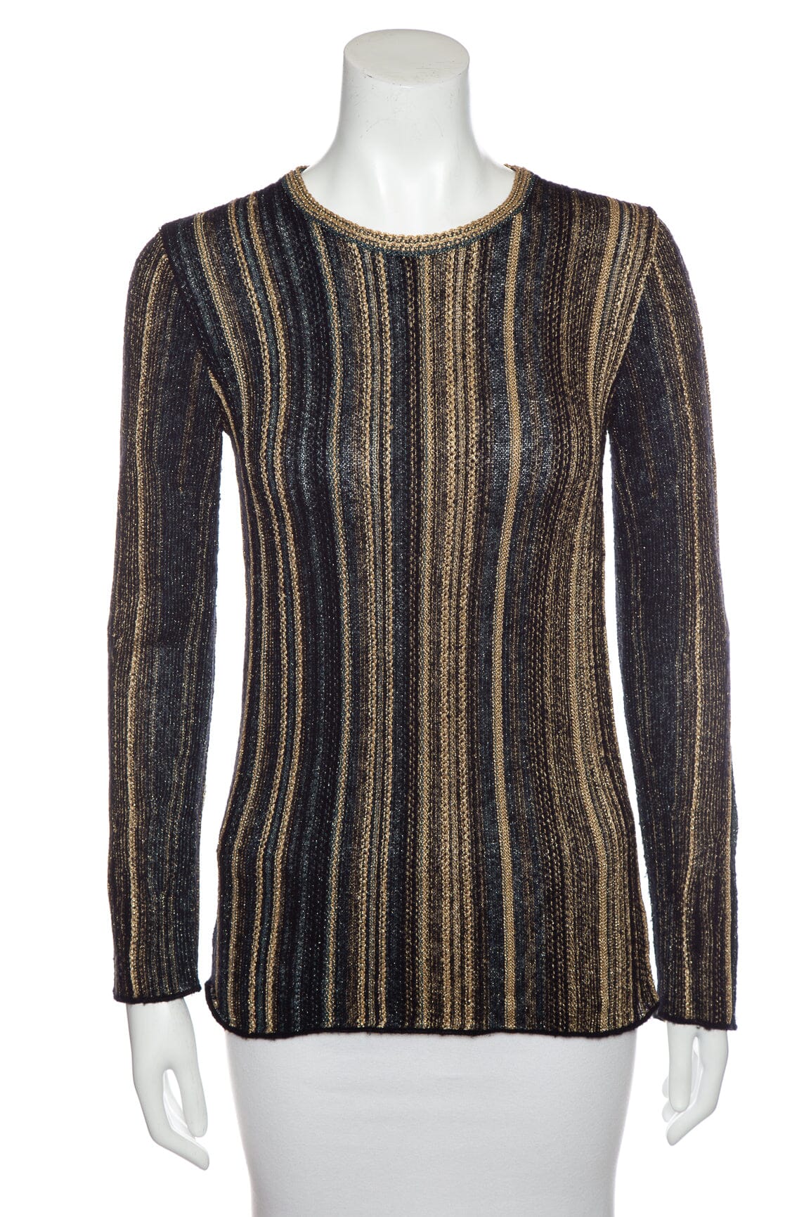 M Missoni Black and Multi Knit Sweater SZ 40