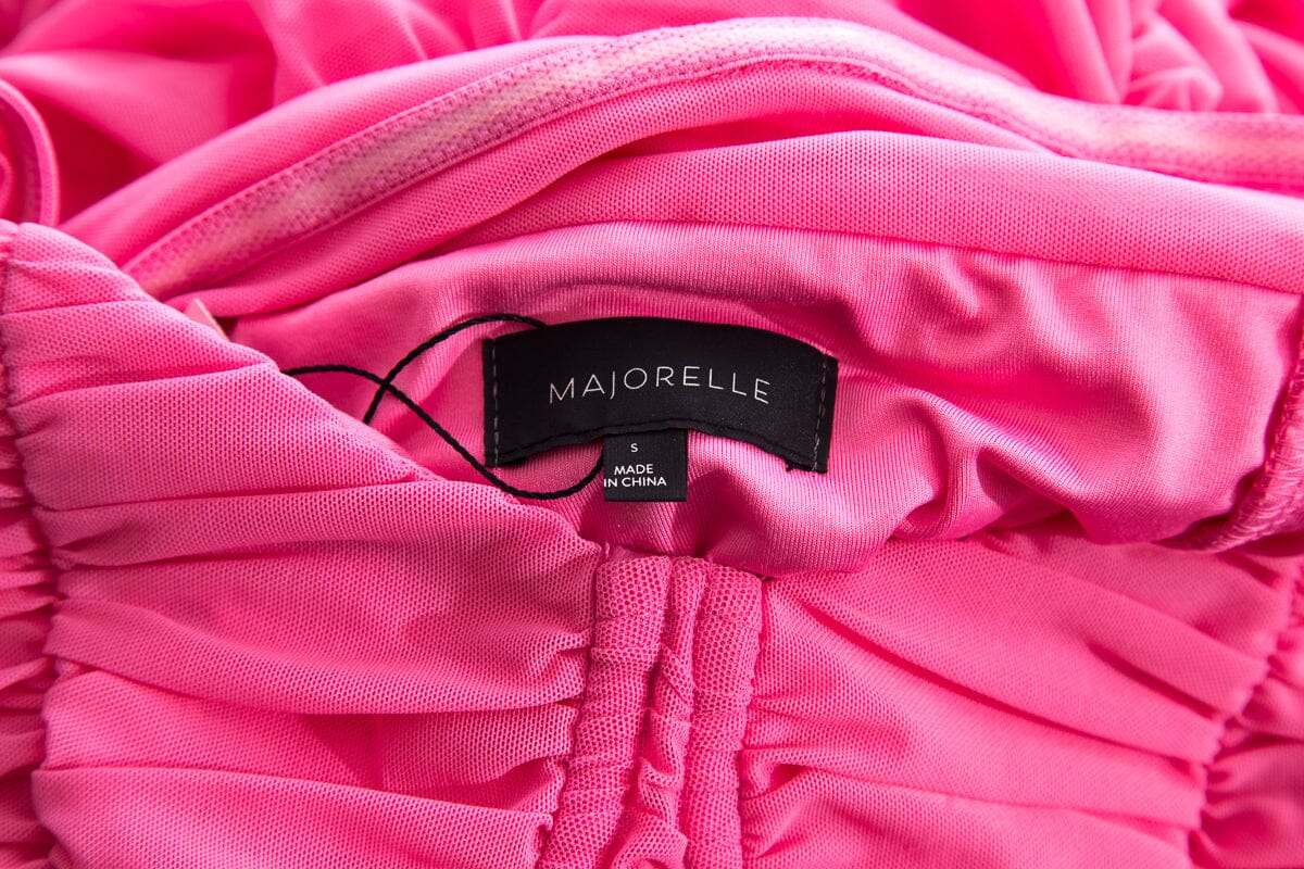 Majorelle Pink Midi Ruched Dress SZ S - Image 4