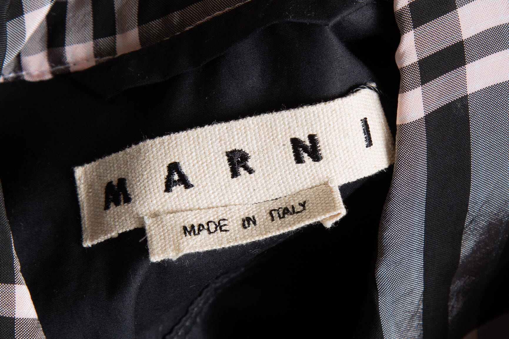 Marni Pink and Black Plaid Button Up Jacket SZ 48 - Image 4